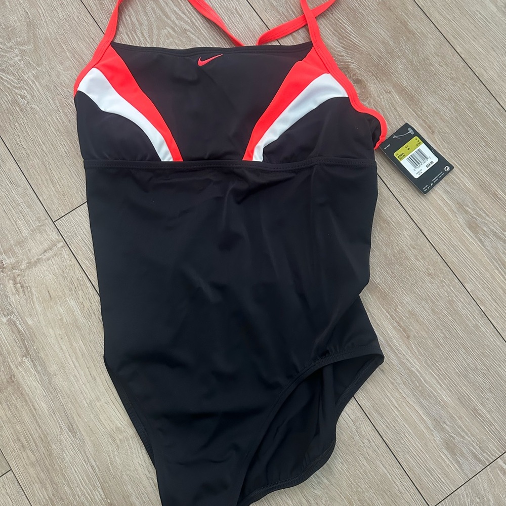 Nike Women's One Piece Black with Red and White Accents